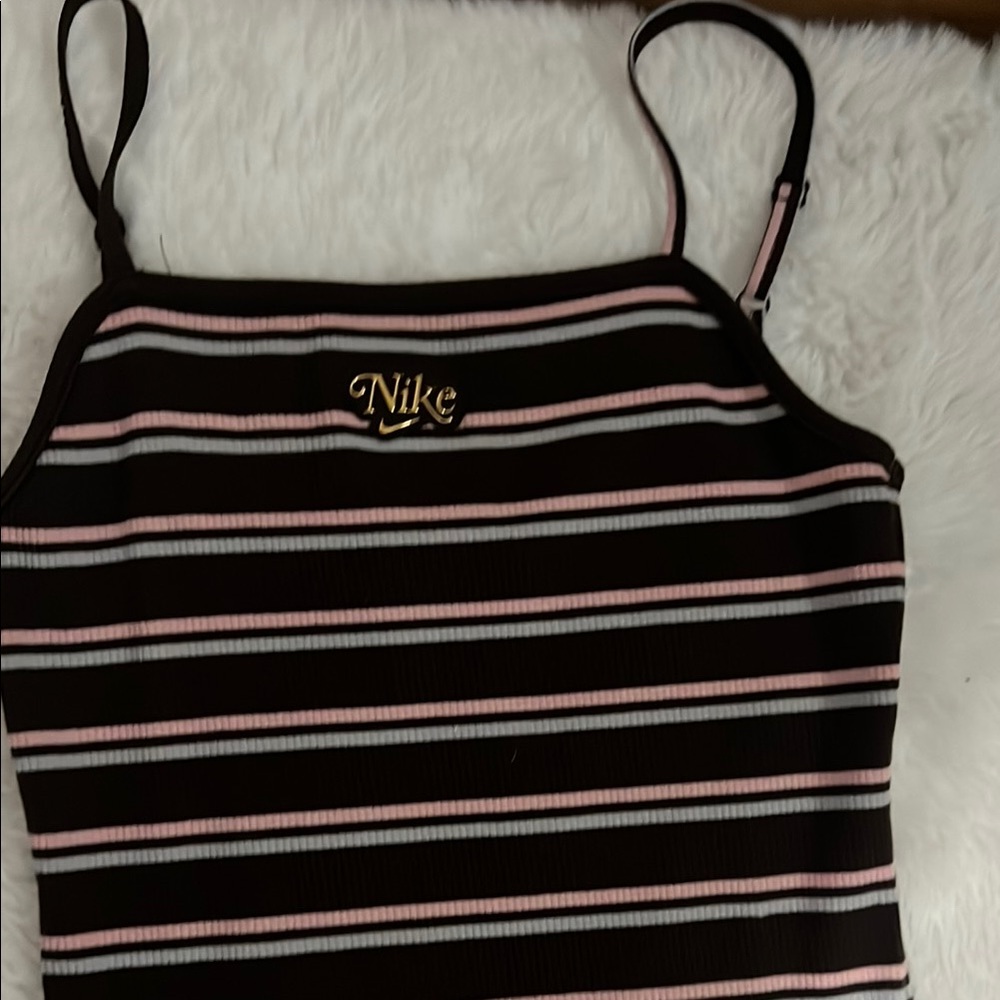 Nike Black and White Fitted Camisole
